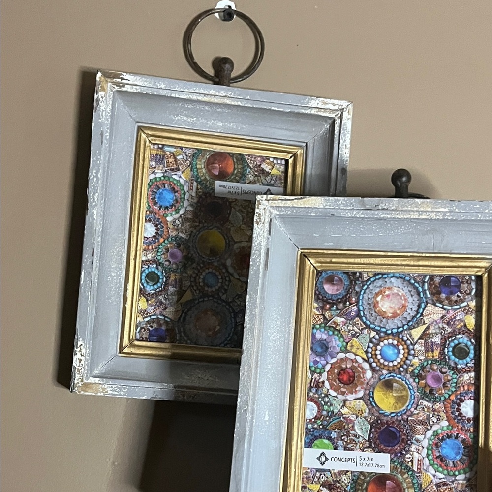 😄Wooden picture frames rustic distressed (2)